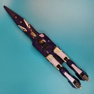 Vintage Transformers G1 Cyclonus 10" Purple Jet Plane for Parts or Repair